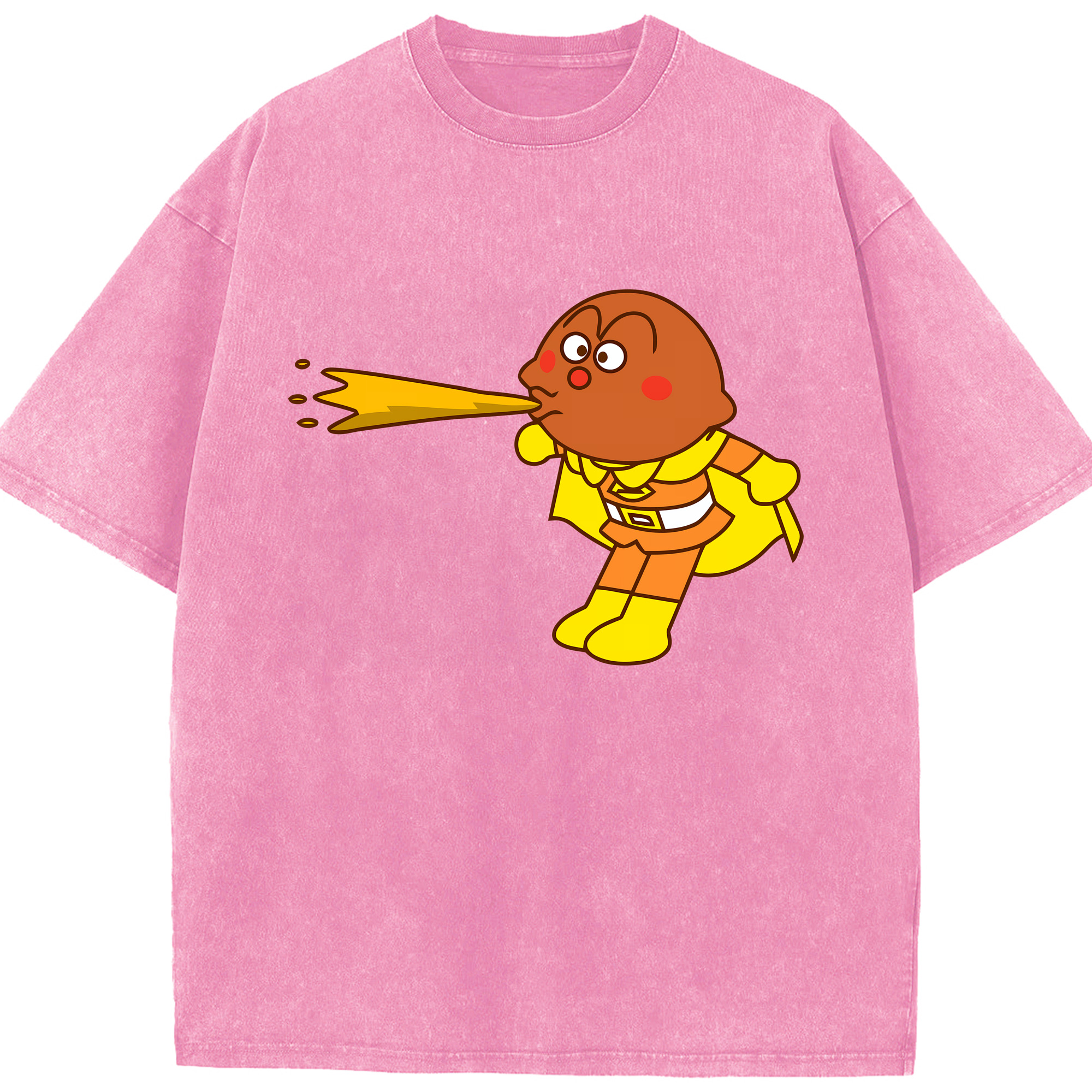（画像用） アンパンマン Anpanman 綿100% ヴィンテージ風 半袖Tシャツ（フロントプリント）